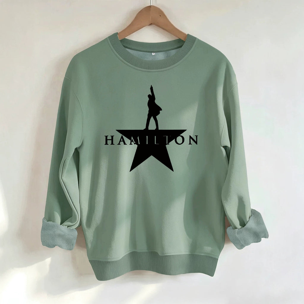 Music graphic printed women's fleece hoodie